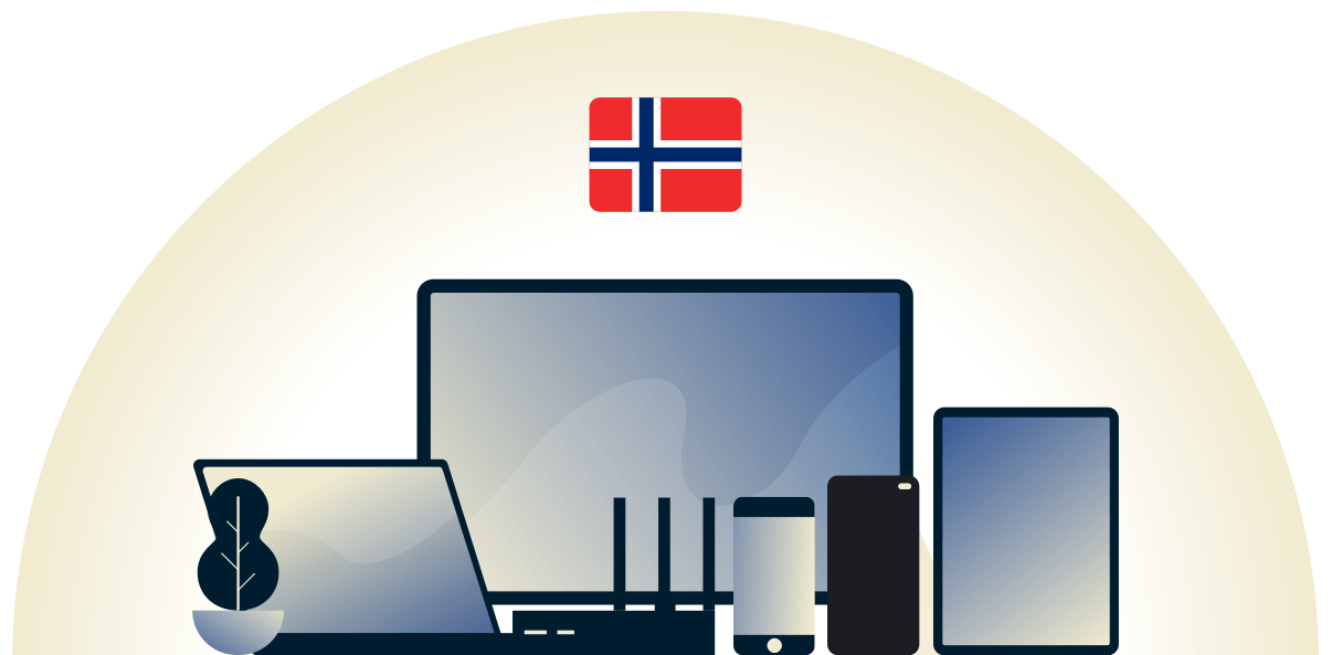 Norway VPN protegendo uma variedade de dispositivos.
