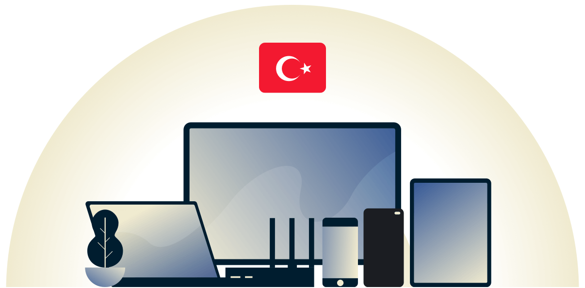VPN pour la Turquie prot&eacute;geant une vari&eacute;t&eacute; d'appareils.